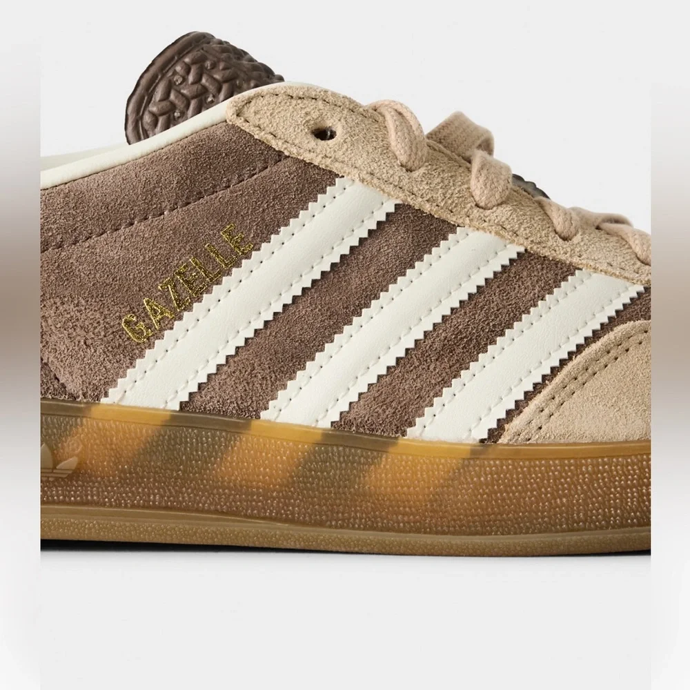 adidas Samba Brown Suede Sneakers with White Stripes - Picture 4 of 6